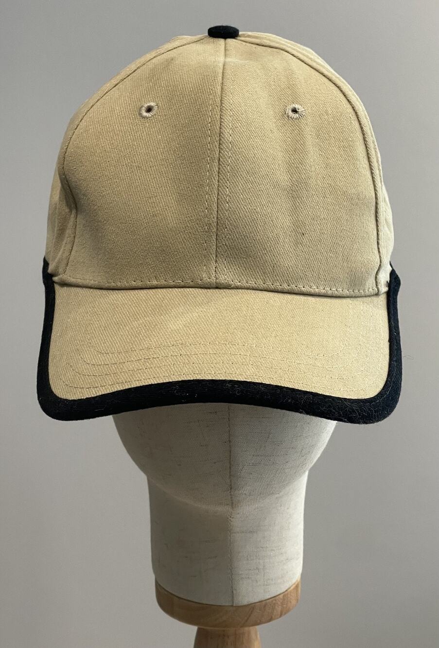 Nissin Hat Cap Baseball Mens One Size Beige Cotton Twill Adjustable Breathable
